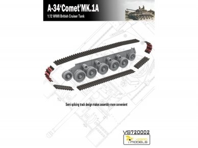 VESPID MODELS - A-34 Comet MK.1A British Cruiser Tank, 1/72, 720002 5