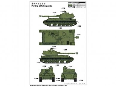 Trumpeter - Soviet 2S3 152 mm Self-propelled Howitzer, 1/35, 05567 3