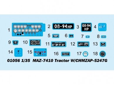 Trumpeter - MAZ7410 Tractor W/CHMZAP-5247G, 1/35, 01056 1