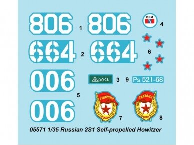 Trumpeter - Russian 2S1 Self-propelled Howitzer , 1/35, 05571 1