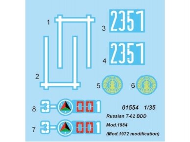 Trumpeter - Russian T-62 BDD Mod.1984 (Mod.1972 modification), 1/35, 01554 11