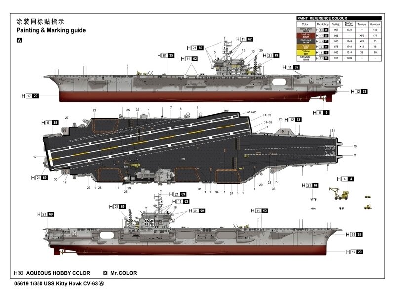 Trumpeter - USS Kitty Hawk CV-63, 1/350, 05619 4 Trumpeter - USS Kitty Hawk CV-63, 1/350, 05619 4