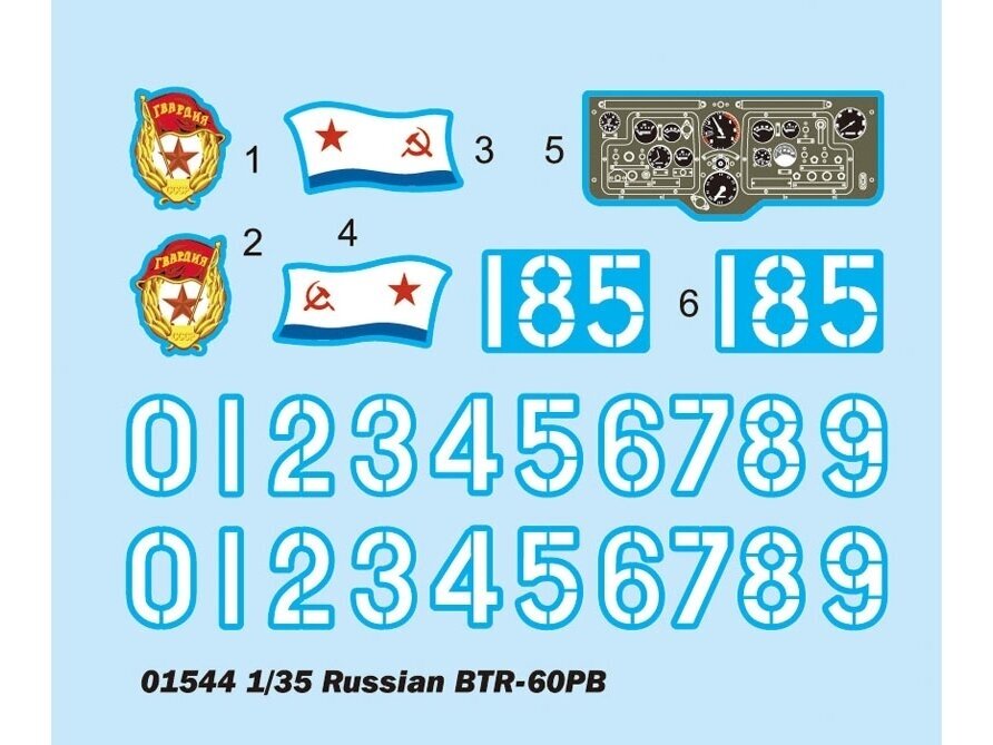 Trumpeter - Russian BTR-60PB , 1/35, 01544 9 Trumpeter - Russian BTR-60PB , 1/35, 01544 9