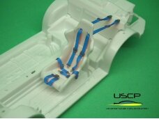 USCP - Racing Seatbelts PE set Blue (Lenktynių saugos diržai), 1/24, 24A017