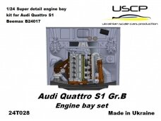 USCP - Super detail engine bay kit for Audi Quattro S1, 1/24, 24T028