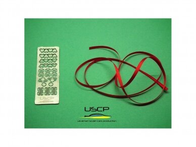 USCP - Racing Seatbelts PE set Red (Гоночные ремни безопасности), 1/24, 24A016