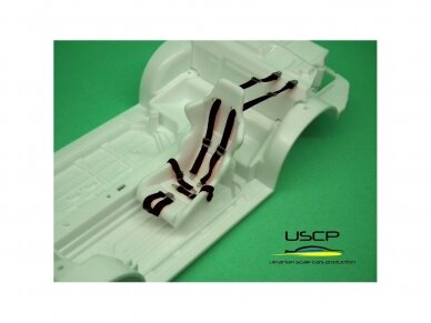 USCP - Racing Seatbelts PE set Black (Sacīkšu drošības jostas), 1/24, 24A015 1