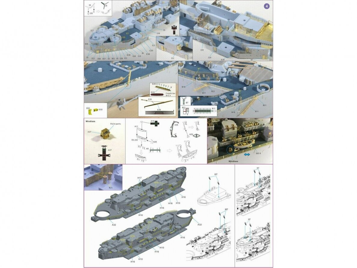 Very Fire - USS Iowa BB-61 - Detail Up Set for Very Fire VF350910 (modelio papildymų rinkinys), 1/350, VF350010 5 Very Fire - USS Iowa BB-61 - Detail Up Set for Very Fire VF350910 (modelio papildymų rinkinys), 1/350, VF350010 5