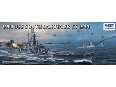 VEE HOBBY - USS Battleship South Dakota BB-57 1944.6, 1/700, 57005