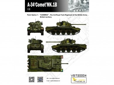 VESPID MODELS - British Army A-34 Comet MK.1B cruiser tank, 1/72, 720004 7