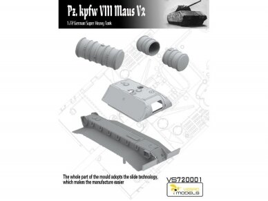 VESPID MODELS - Pz.Kpfw. VIII Maus V2 German Super Heavy Tank, 1/72, 720001 3 VESPID MODELS - Pz.Kpfw. VIII Maus V2 German Super Heavy Tank, 1/72, 720001 3
