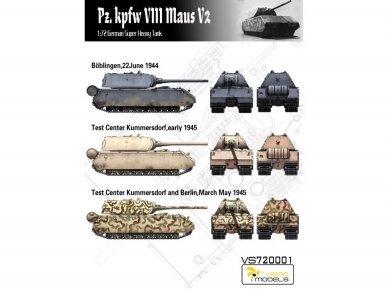 VESPID MODELS - Pz.Kpfw. VIII Maus V2 German Super Heavy Tank, 1/72, 720001 6