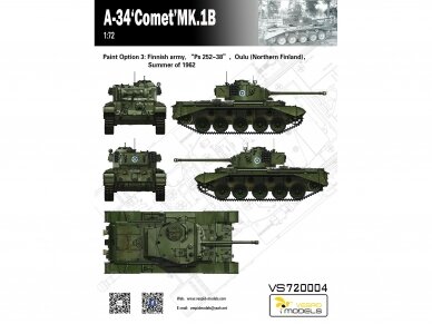 VESPID MODELS - British Army A-34 Comet MK.1B cruiser tank, 1/72, 720004 6