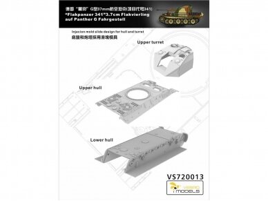 VESPID MODELS - Flakpanzer 341 3,7cm Flakzwilling auf Fahrgestell Panther G, 1/72, 720013 1