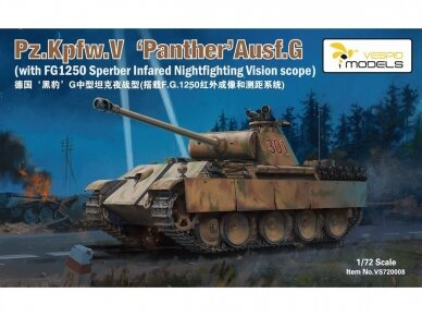 VESPID MODELS - Pz.Kpfw. V Panther Ausf.G (with F.G.1250 infrared search light and scope), 1/72, 720008