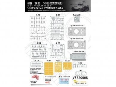 VESPID MODELS - Pz.Kpfw. V Panther Ausf.G (with F.G.1250 infrared search light and scope), 1/72, 720008 7