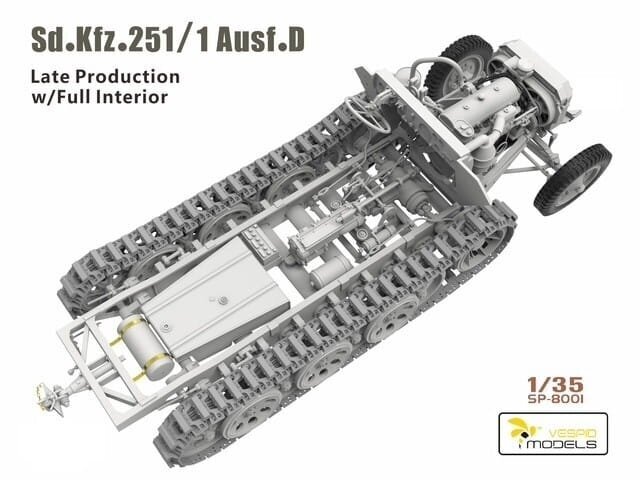 VESPID MODELS - Sd.kfz.251/1 Ausf.D, 1/35, SP-8001 4 VESPID MODELS - Sd.kfz.251/1 Ausf.D, 1/35, SP-8001 4