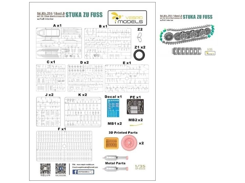 VESPID MODELS - Stuka zu Fuss Sd.Kfz.251/1 Ausf.D, 1/35, SP-8004 11 VESPID MODELS - Stuka zu Fuss Sd.Kfz.251/1 Ausf.D, 1/35, SP-8004 11