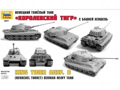 Zvezda - Panzerkampfwagen VI Tiger II (Kingtiger), 1/35, 3601 2